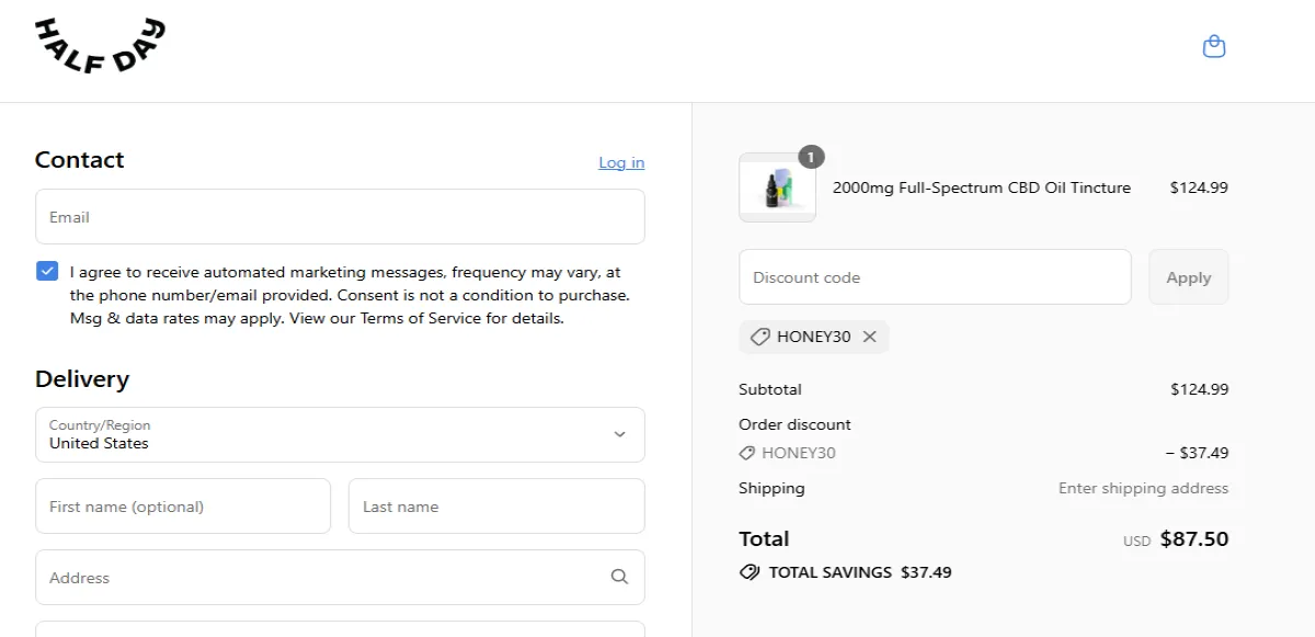 Coupon proof HONEY30