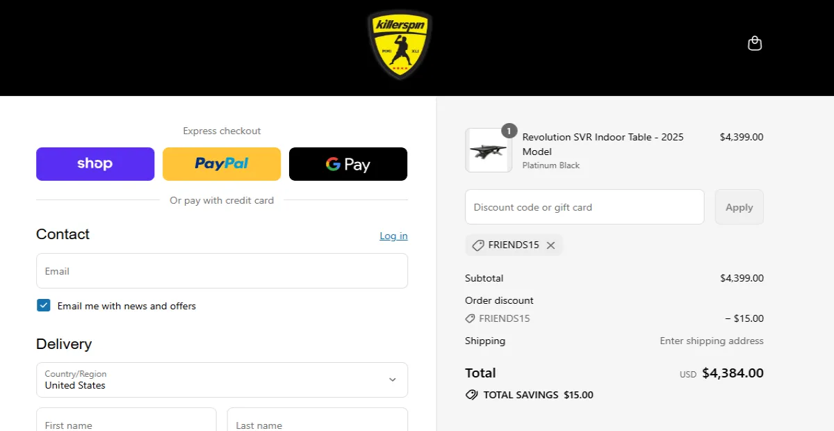 Coupon proof FRIENDS15
