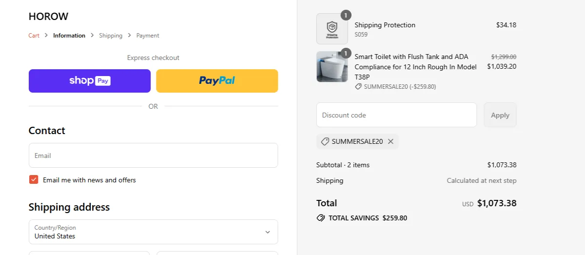 Coupon proof SUMMERSALE20
