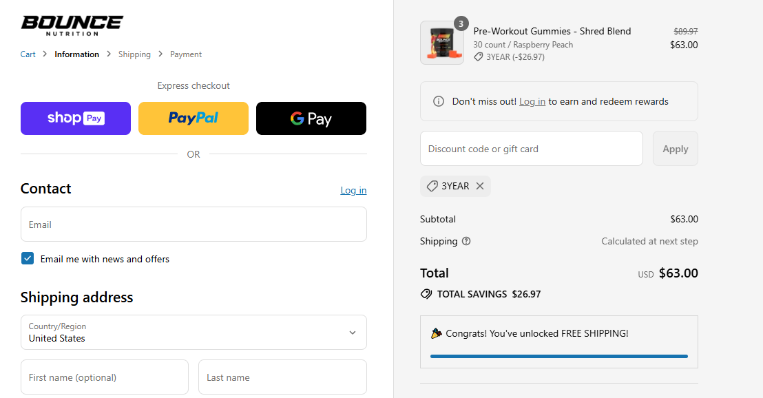 Coupon proof 3YEAR