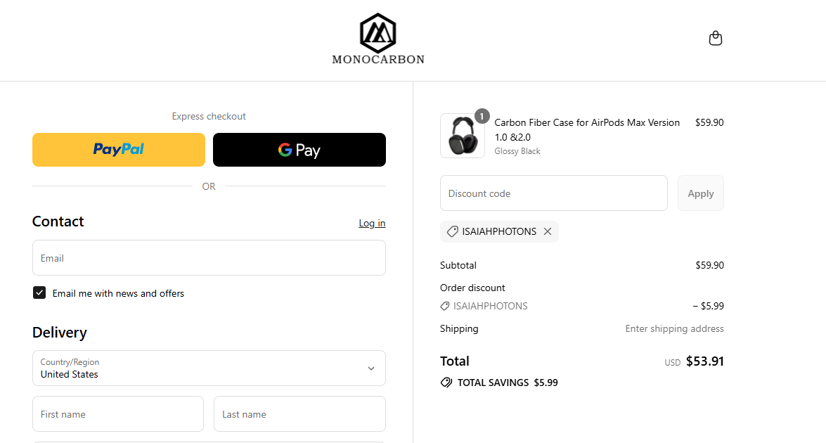 Coupon proof ISAIAHPHOTONS