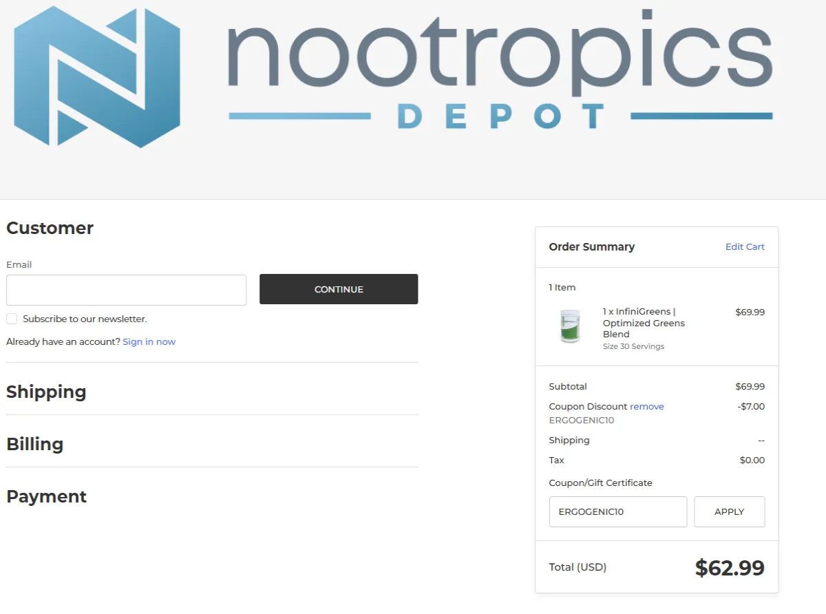 Coupon proof ERGOGENIC10