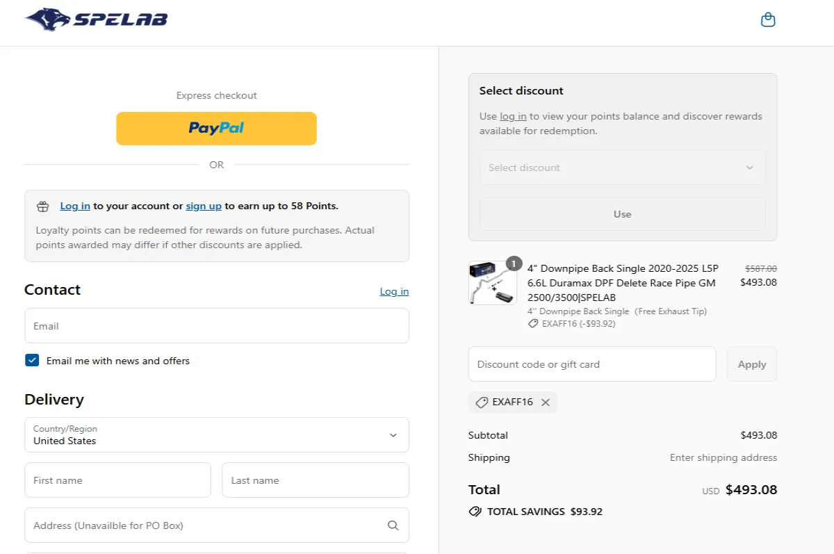 Coupon proof EXAFF16