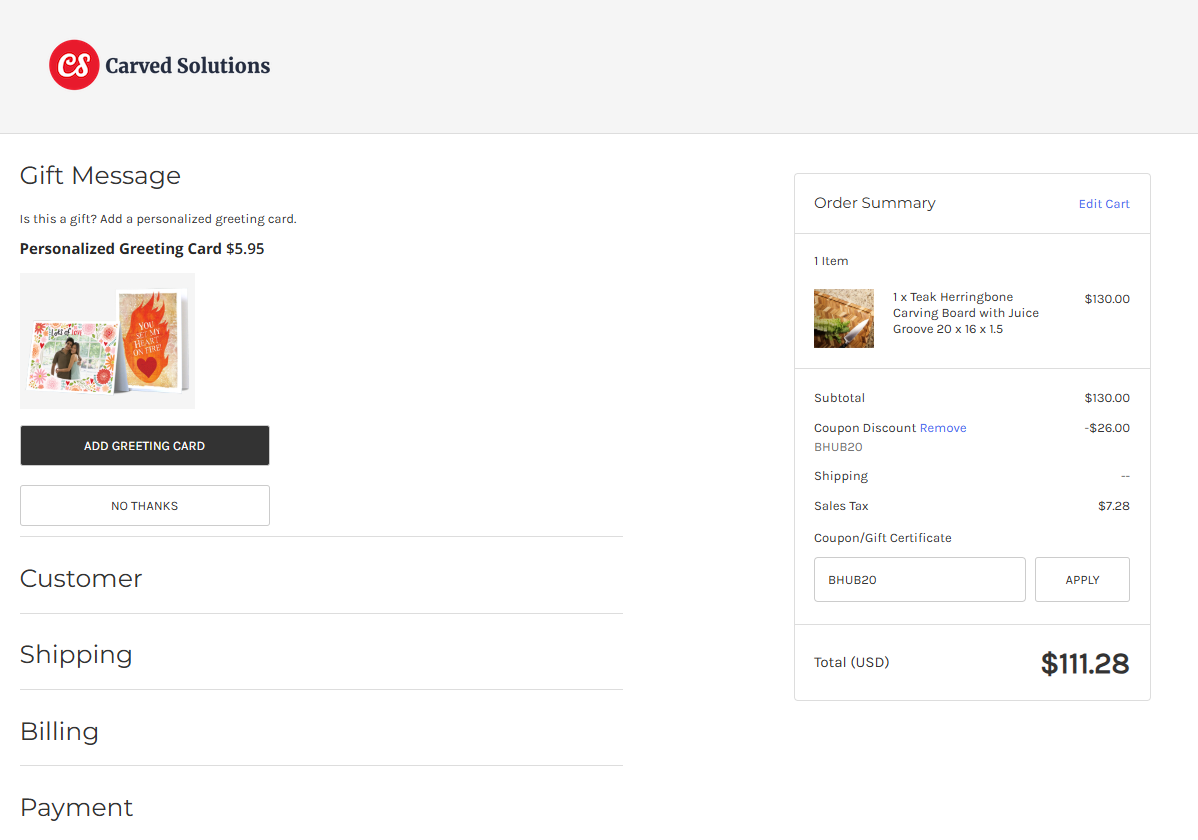 Coupon proof BHUB20