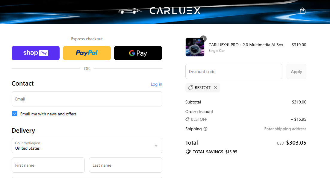 Coupon proof BESTOFF