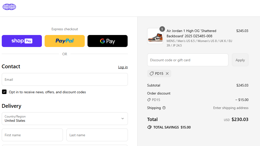 Coupon proof PD15