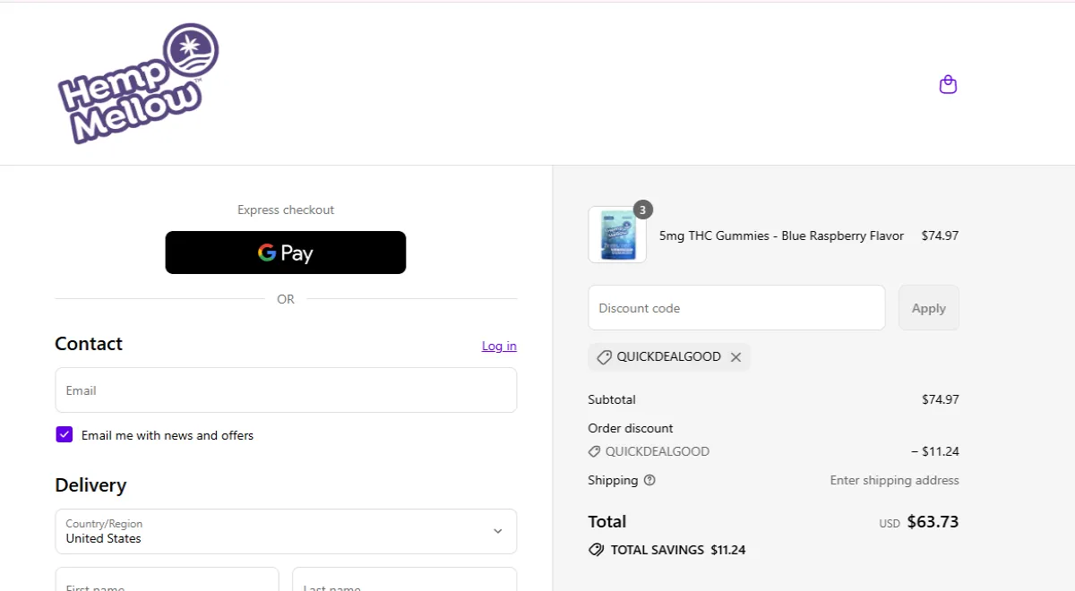 Coupon proof QUICKDEALGOOD