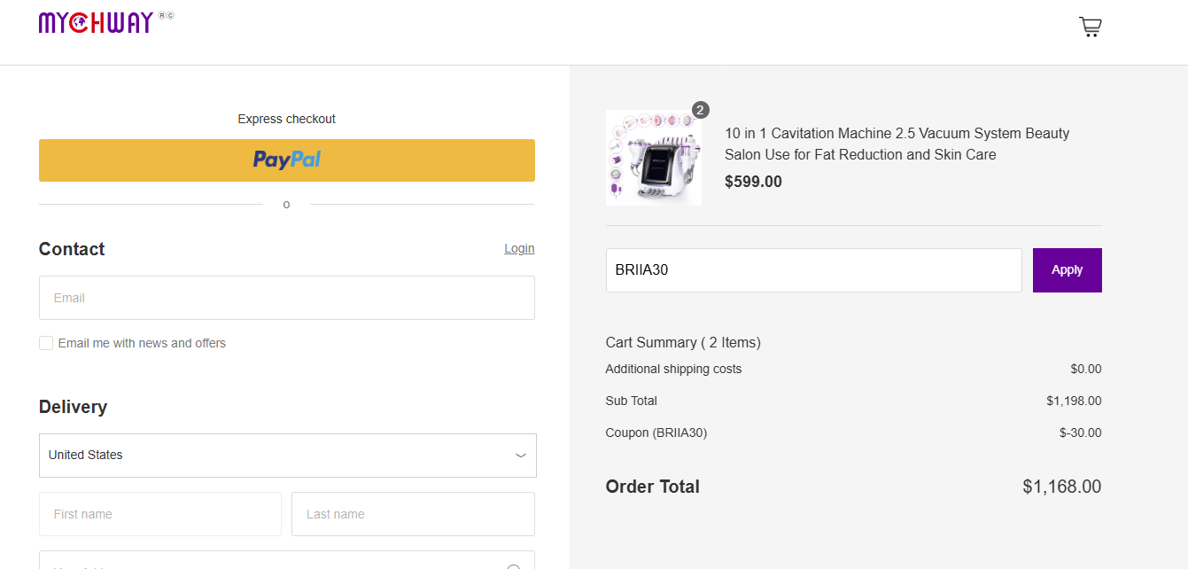 Coupon proof BRIIA30