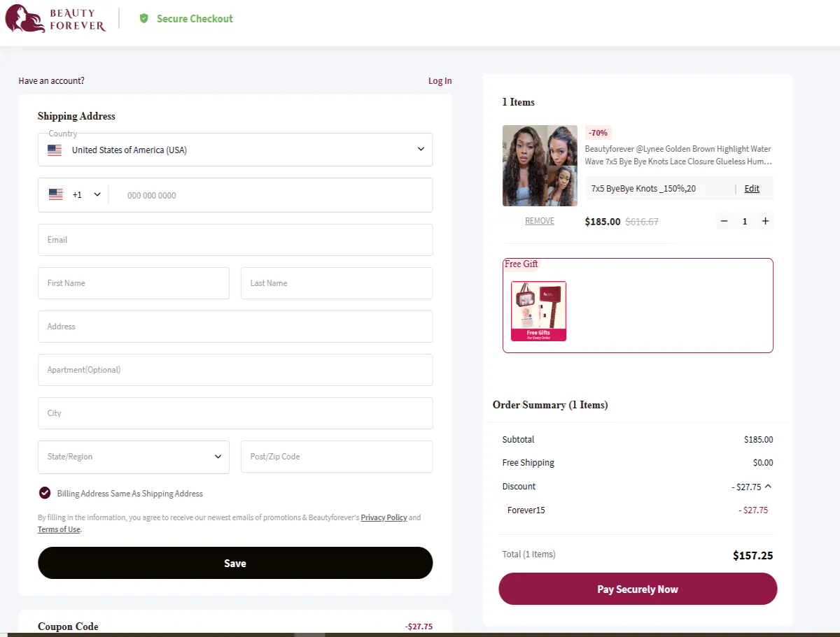 Coupon proof Forever15