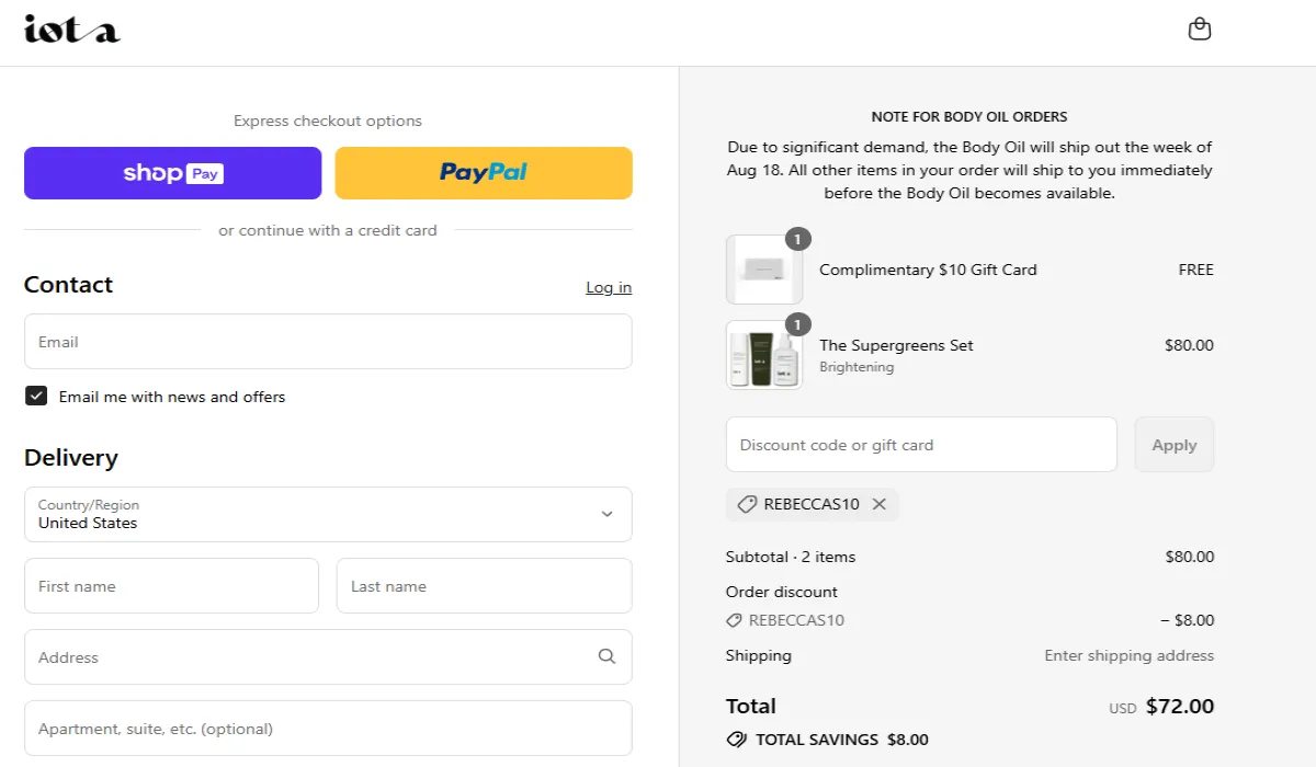 Coupon proof REBECCAS10