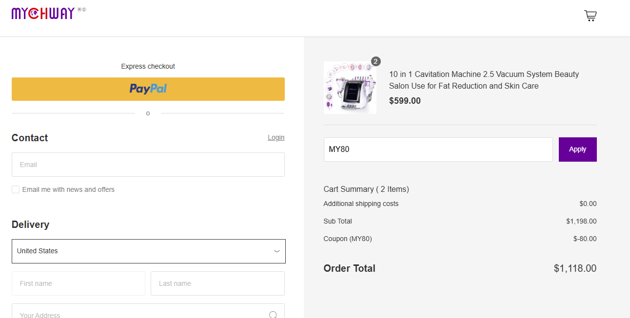 Coupon proof MY80