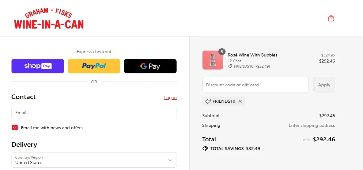 Coupon proof FRIENDS10