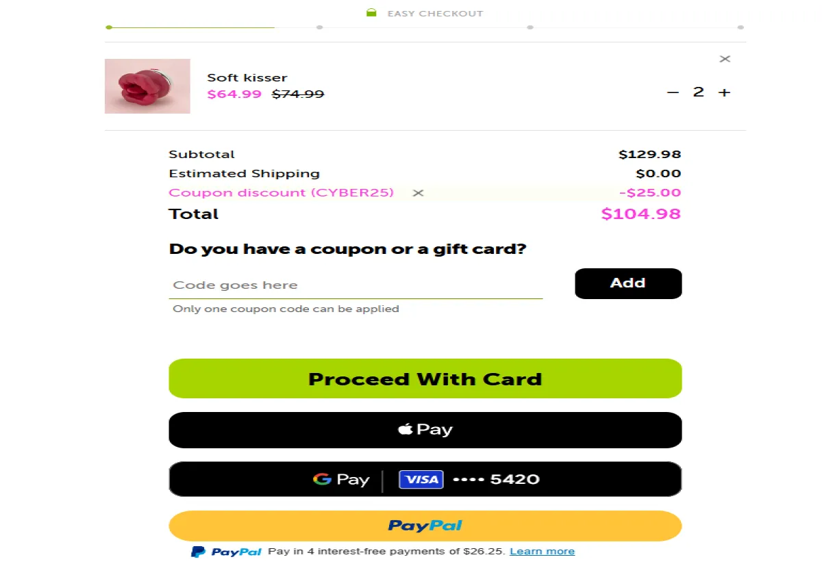 Coupon proof CYBER25