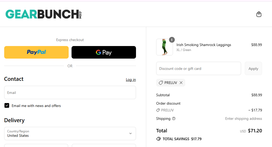Coupon proof PRELUV
