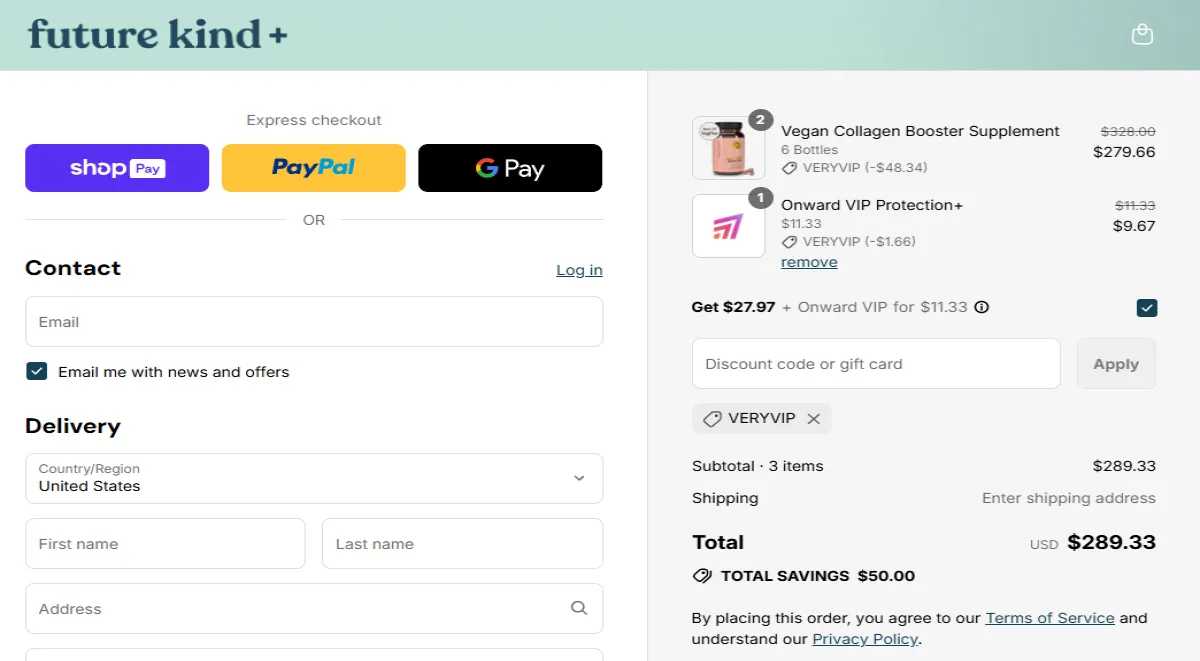 Coupon proof VERYVIP