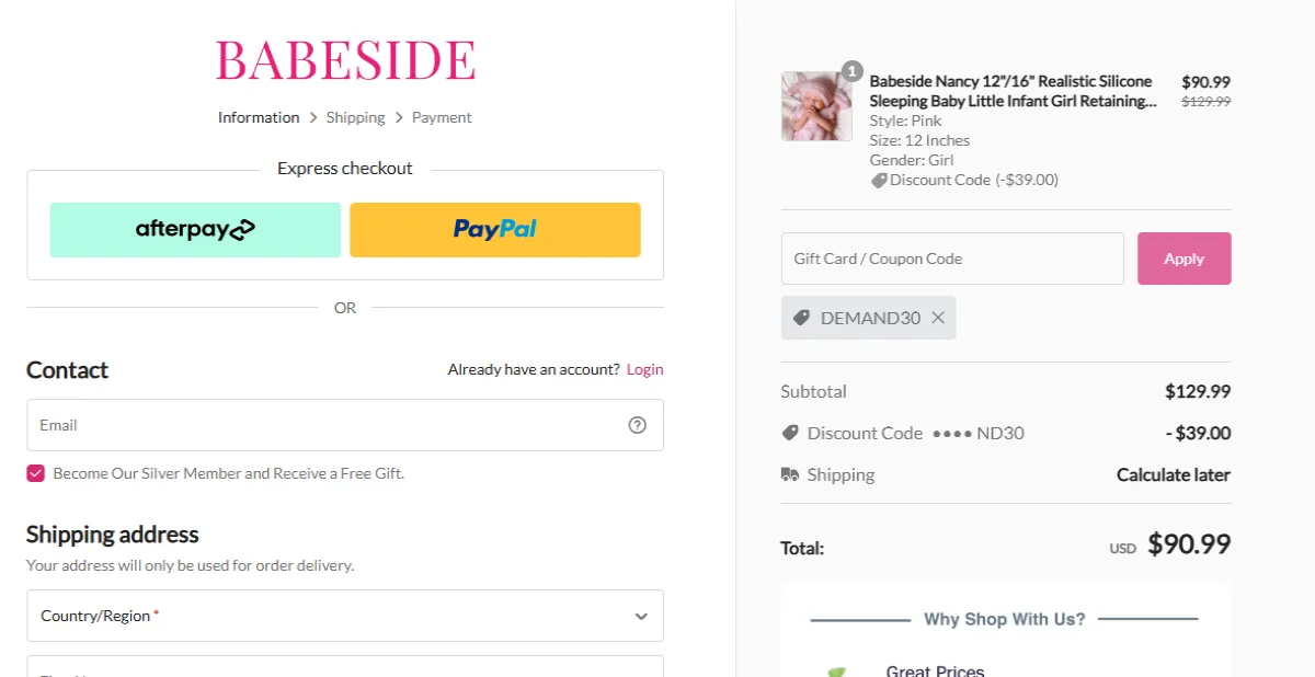 Coupon proof DEMAND30