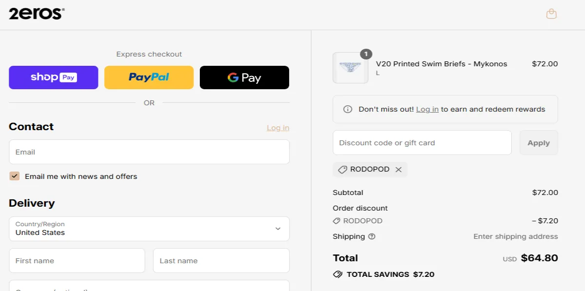 Coupon proof RODOPOD