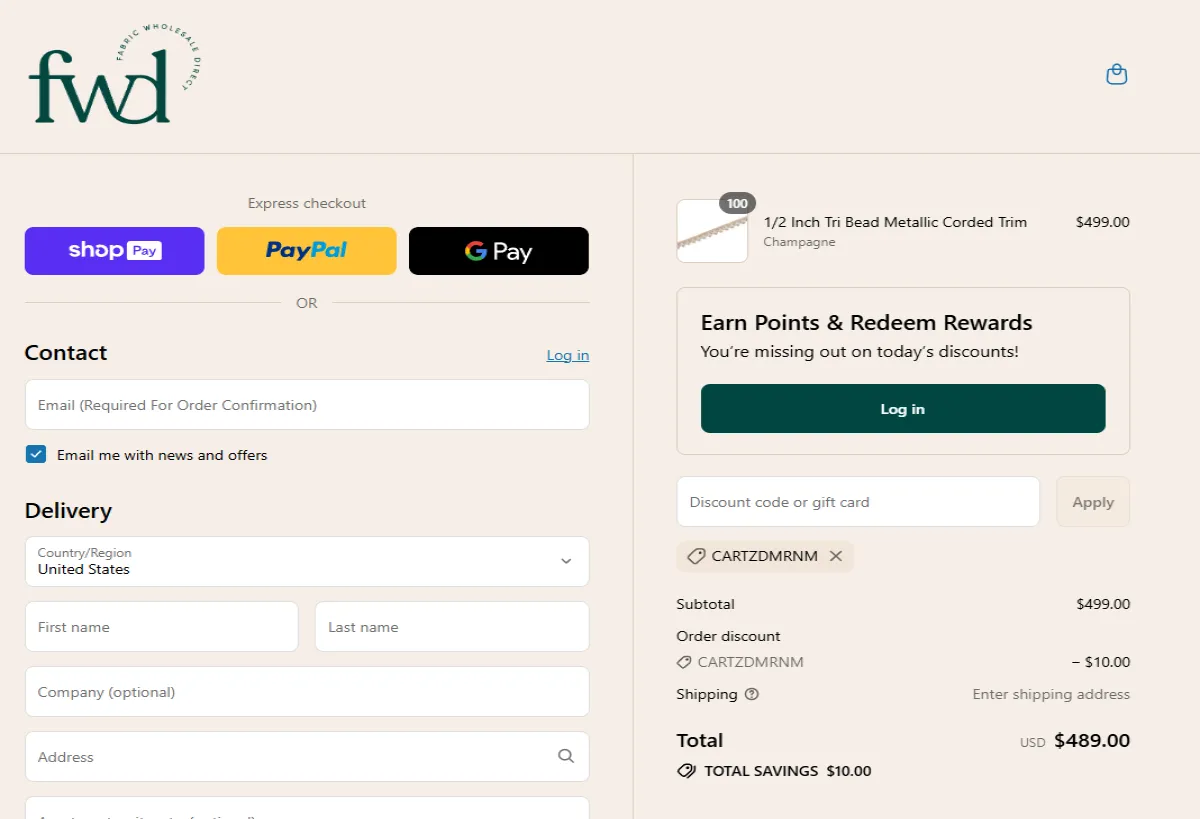 Coupon proof CARTZDMRNM