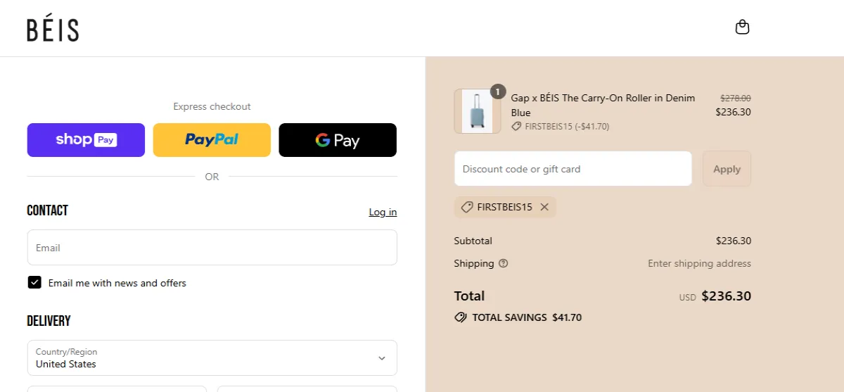 Coupon proof FIRSTBEIS15