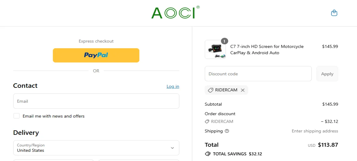 Coupon proof RIDERCAM