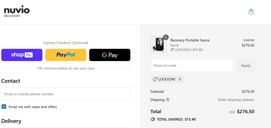 Coupon proof LUCKYDAY