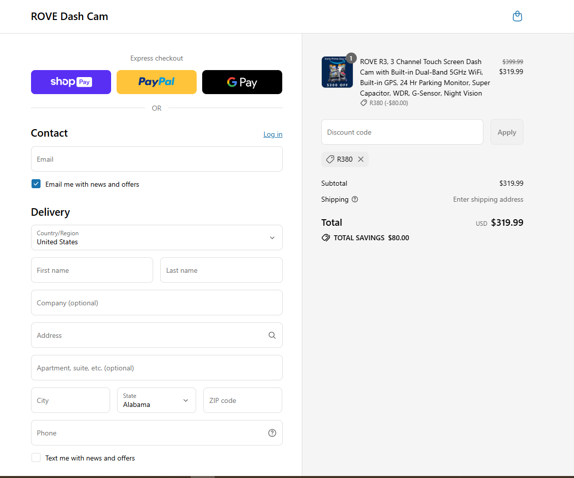 Coupon proof R380