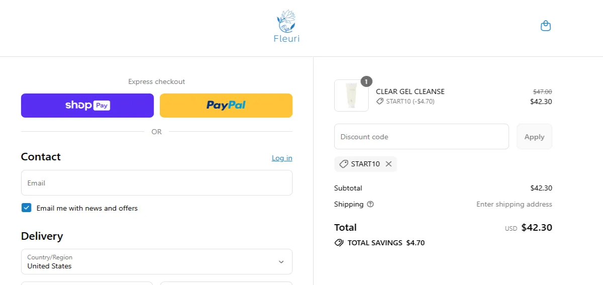 Coupon proof START10