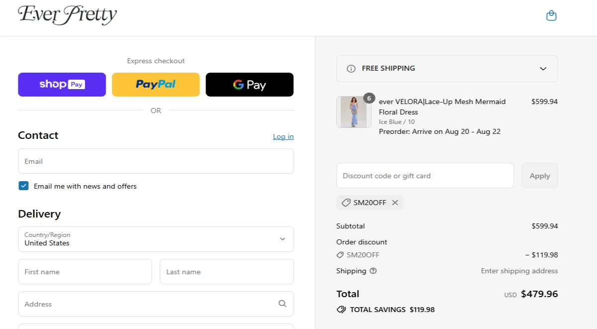 Coupon proof SM20OFF