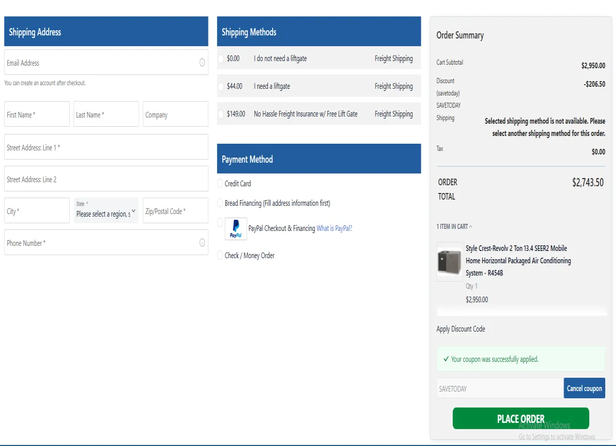 Coupon proof SAVETODAY