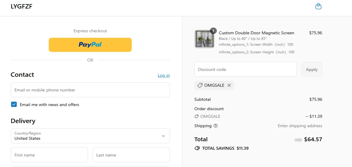 Coupon proof OMGSALE