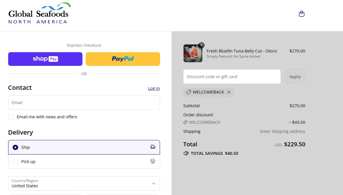 Coupon proof WELCOMEBACK