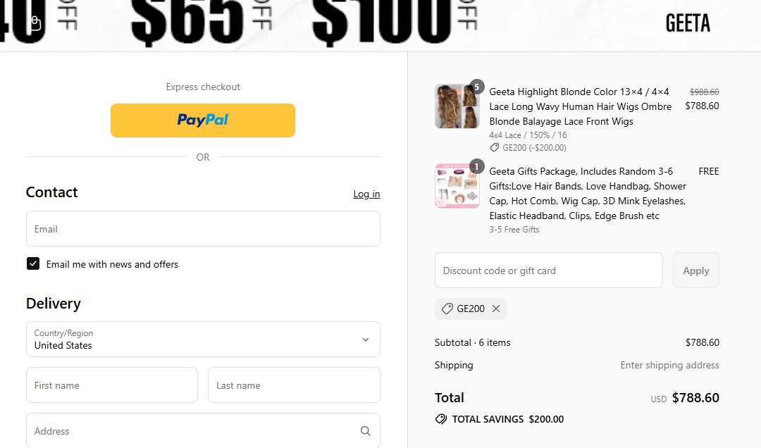 Coupon proof GE200