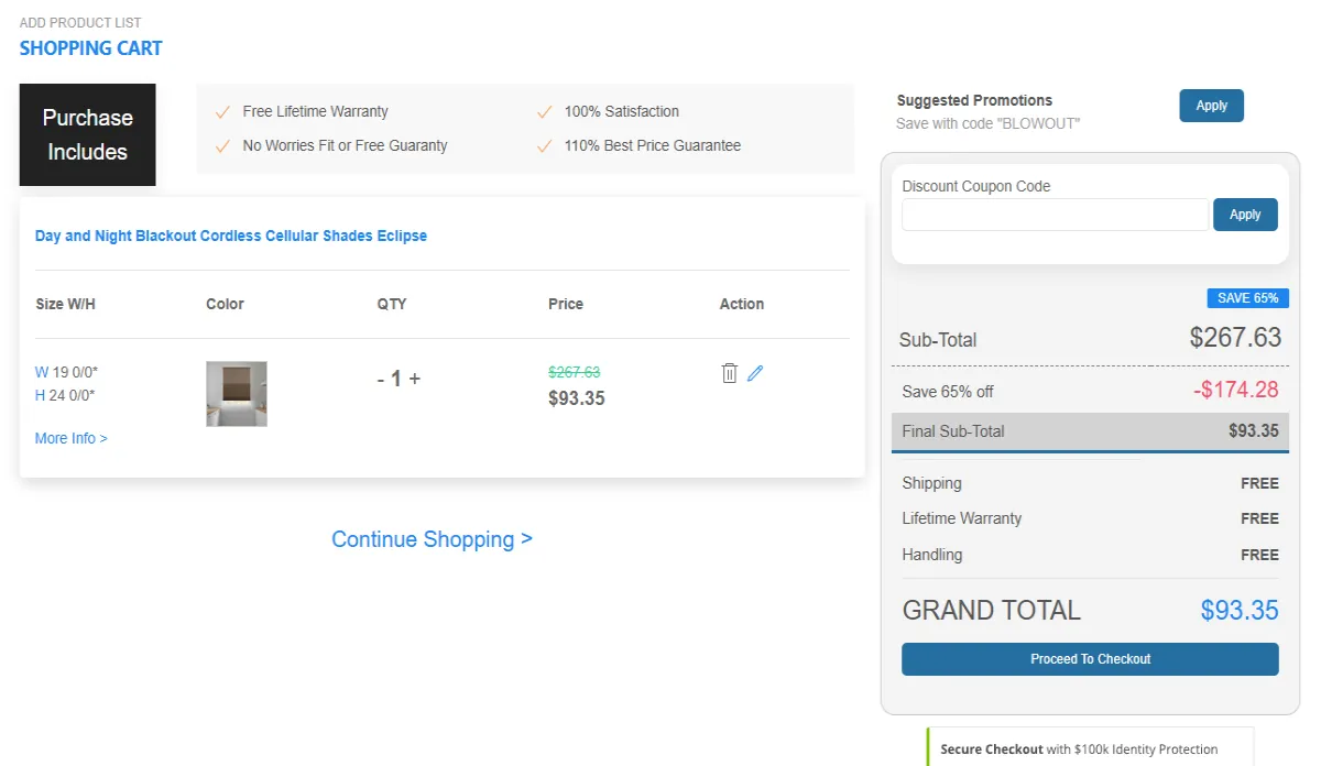 Coupon proof BLOWOUT