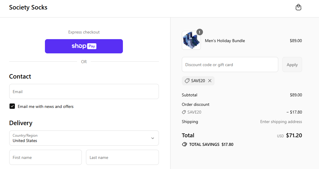 Coupon proof SAVE20