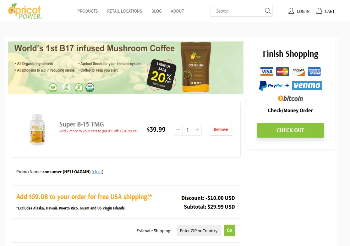 Coupon proof HELLOAGAIN