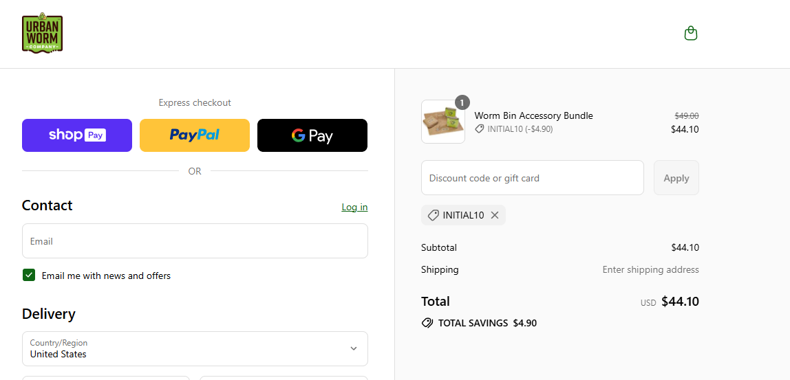 Coupon proof INITIAL10
