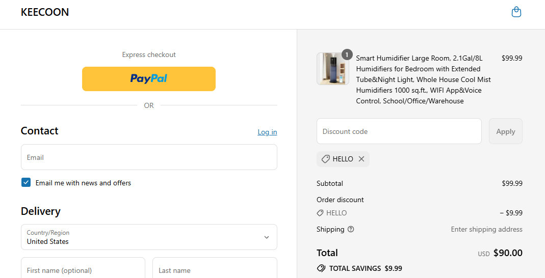 Coupon proof HELLO