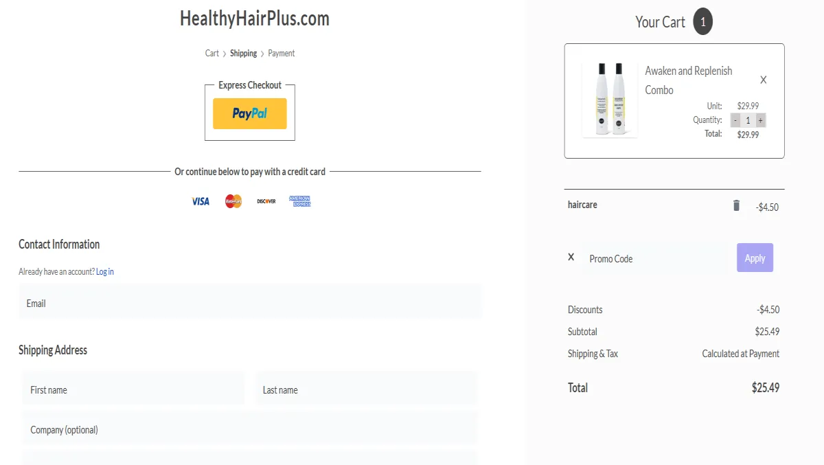 Coupon proof haircare