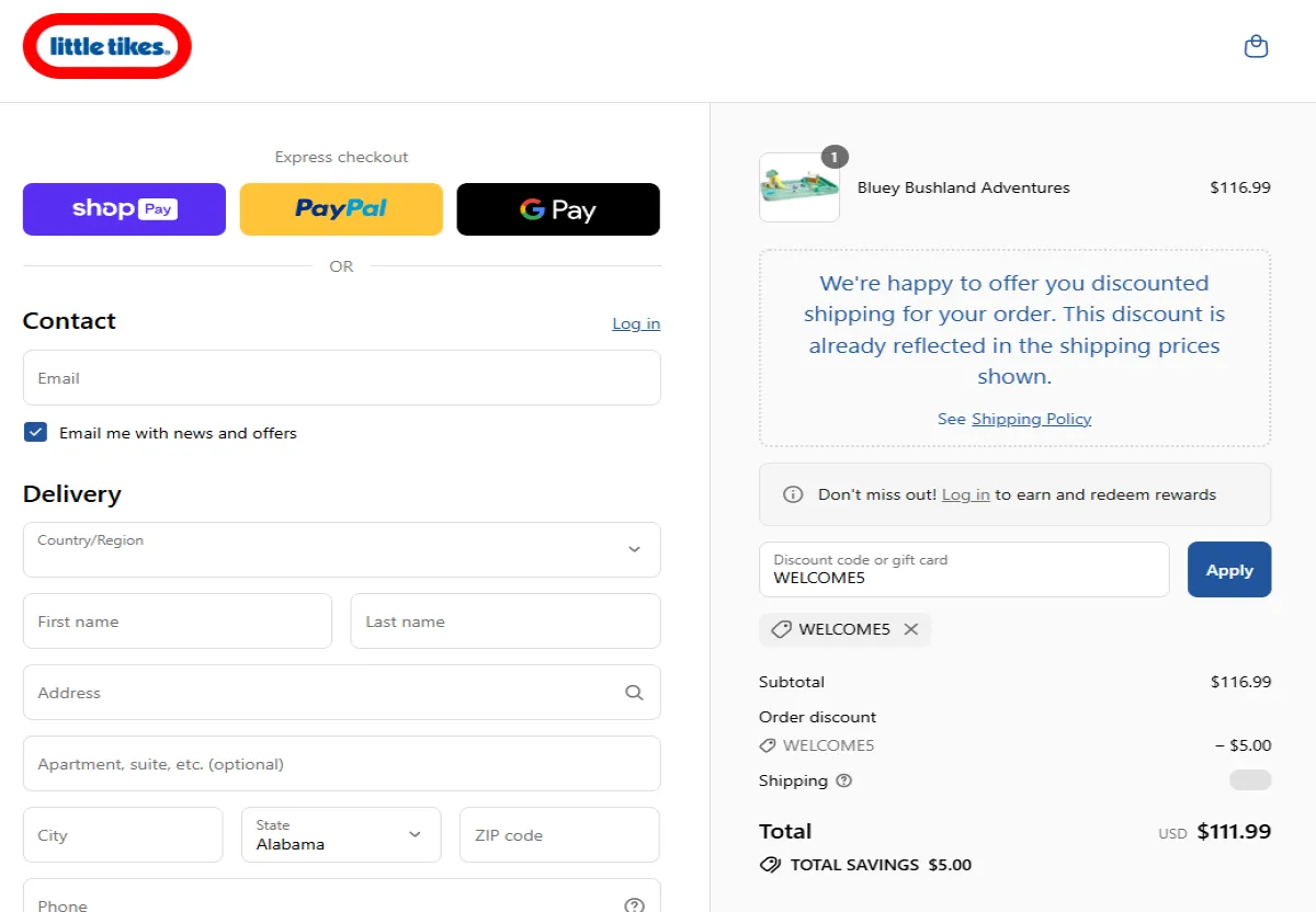 Coupon proof WELCOME5