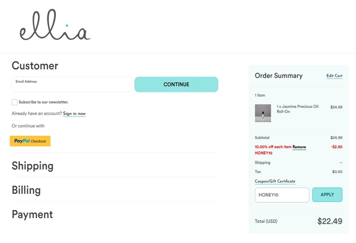 Coupon proof HONEY10