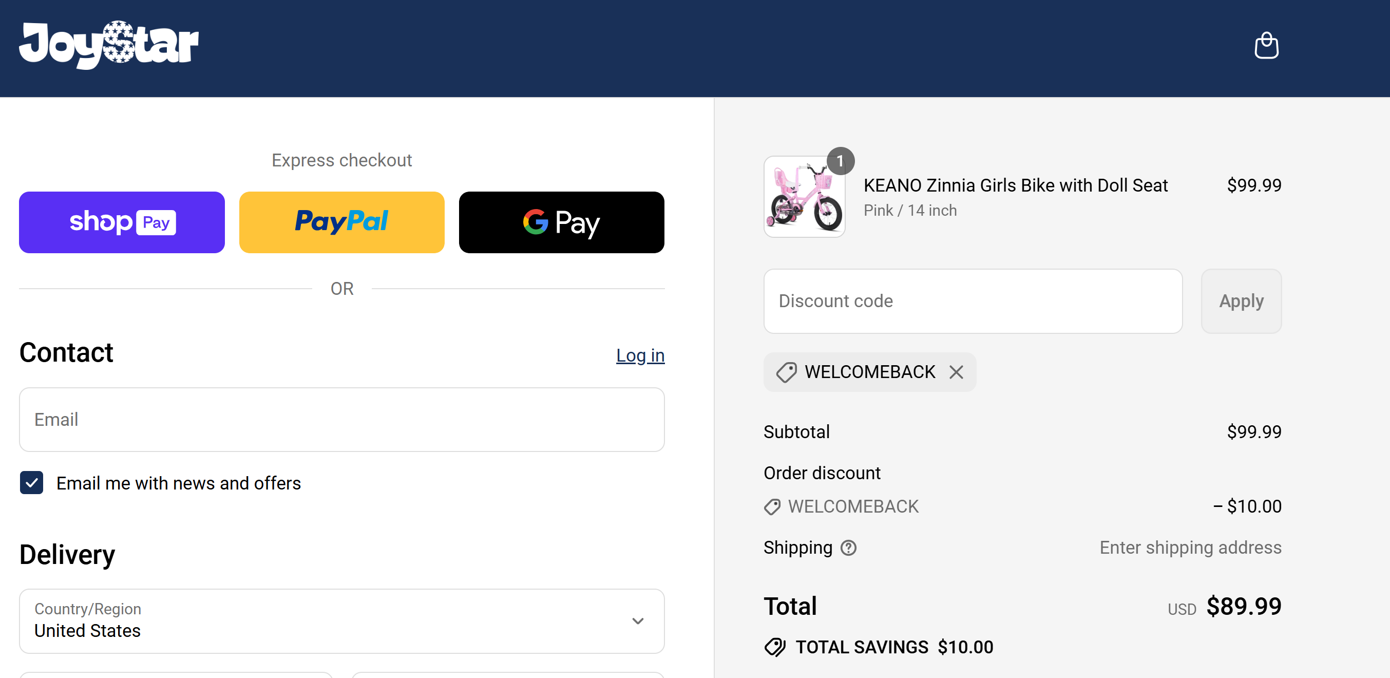 Coupon proof WELCOMEBACK