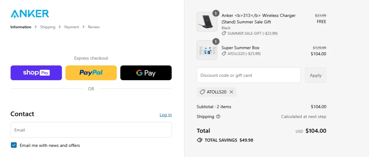 Coupon proof ATOLLS20