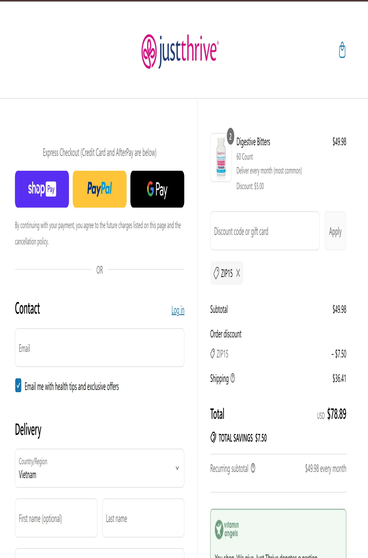 Coupon proof ZIP15