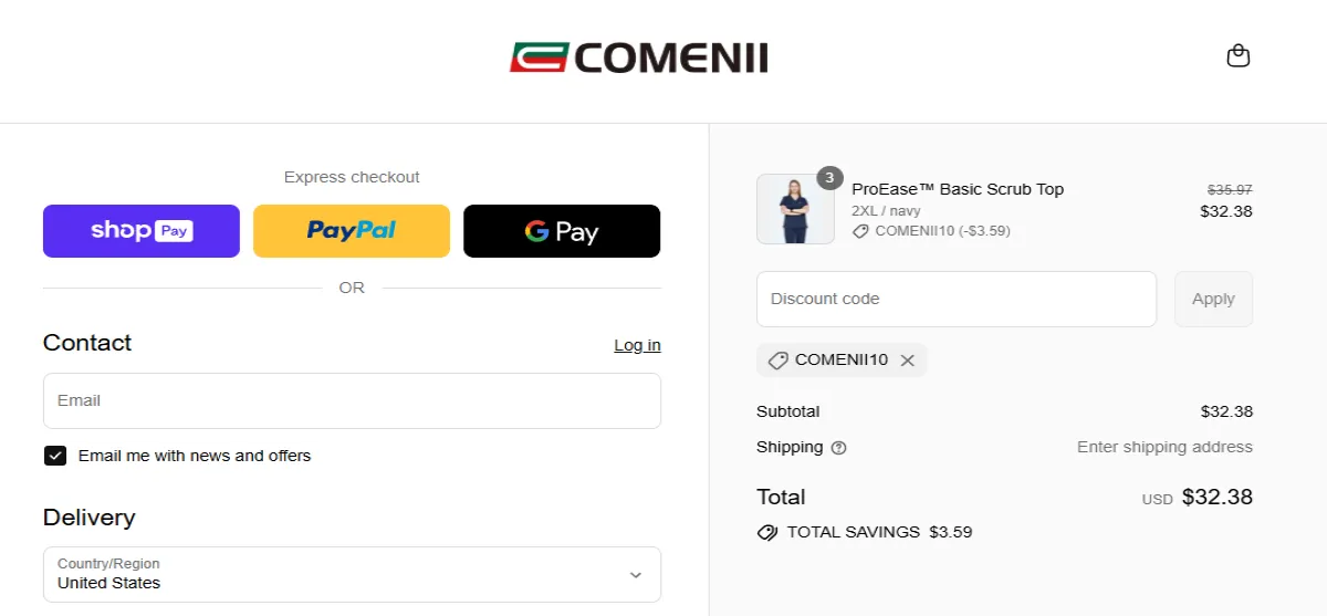 Coupon proof COMENII10