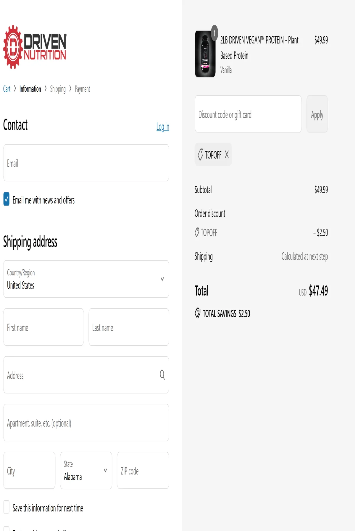 Coupon proof TOPOFF