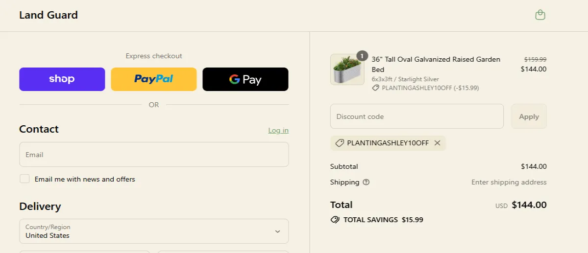 Coupon proof PLANTINGASHLEY10OFF