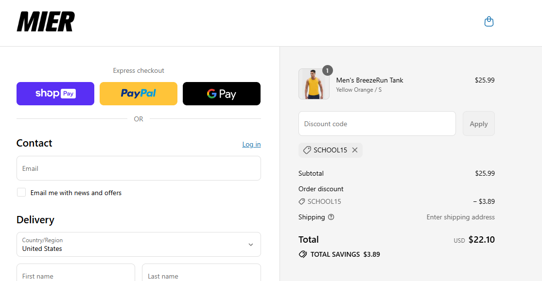 Coupon proof SCHOOL15