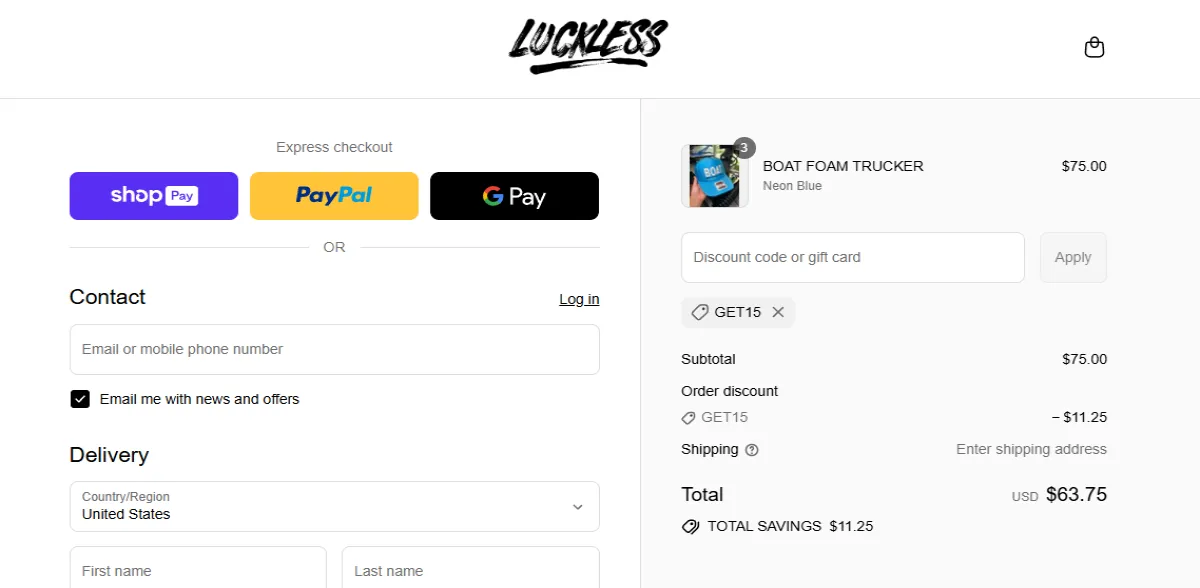 Coupon proof GET15
