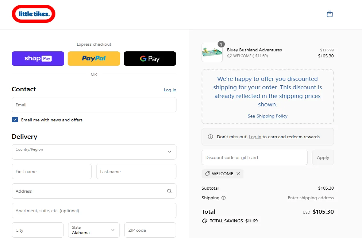 Coupon proof WELCOME