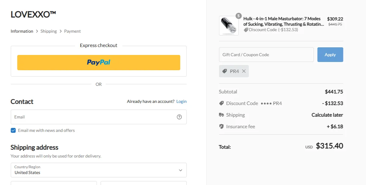 Coupon proof PR4